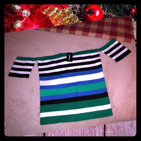 EXPRESS short sleeve tub top 💚💙 - Picture 2 of 3